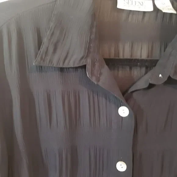 Selene Sport Semi-sheer Shirt Jacket Size Large - Picture 5 of 10